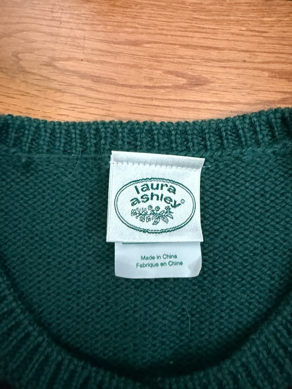 Vintage Laura Ashley Cottagecore Wool Cardigan Sweater - Picture 5 of 9